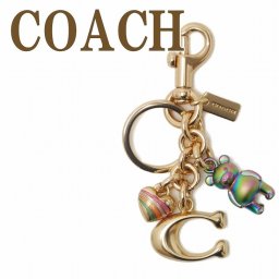 コーチ COACH キーホルダー レディース キーリング ベアー クマ ロゴ オーロラ マルチカラー ハート C7096IML38 【ネコポス】 ブランド 人気