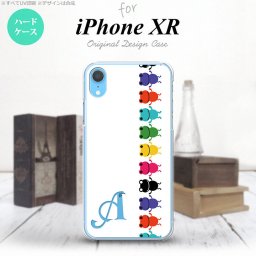 iPhoneXR iPhone XR スマホケース ハードケース カエル かえる 帯 A 白 +アルファベット メンズ レディース nk-ipxr-671i