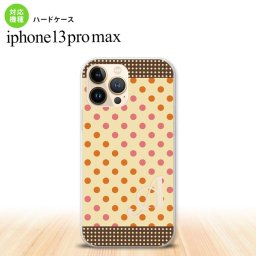 iPhone13ProMax iPhone13 Pro Max ケース ハードケース ドット 水玉 C ベージュ オレンジ +アルファベット iPhone13 プロ マックス 6.7インチ おしゃれ かわいい メンズ レディース キッズ デザインたくさん nk-i13pm-1648i