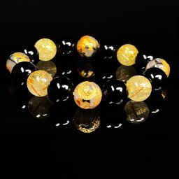 【金運のお守り】 高級感あふれる［目標達成をサポートする数珠］12mm 金彫四神獣 ドラゴンアゲート オニキス タイチンルチル ブレスレット お守り 天然石 特別な 京海堂 SiSin44 母の日ギフト 開運アイテム 上質な贈答品
