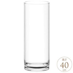 花瓶 クリア 割れない ポリカ ストレート アール　直径15×高さ40cm フラワーベースロング 円筒 シリンダー/おしゃれ/シンプル 透明/割れにくい/ポリカーボネート/シンプル 北欧 西海岸/枝もの/無料ラッピング/