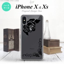 【iPhoneX】【スマホケース/スマホカバー】【アイフォンX】iPhoneX スマホケース カバー アイフォンX バラA クリア×黒 nk-ipx-1065【メール便送料無料】
