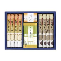 信州そば 細うどん 抹茶そば 詰め合わせ ギフト めんつゆ付 蕎麦 麺類 セット 和食 贈答 内祝い