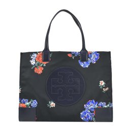 トリーバーチ TORY BURCH バッグ トートバッグ 肩掛けバッグ 64615 966 ELLA PRINTED TOTE エラ プリント トート BLACK TEA ROSE ブラック系