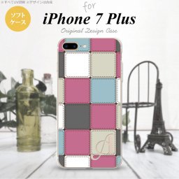 【iPhone7plus】【スマホケース/スマホカバー】【アイフォン7plus】iPhone7plus スマホケース カバー アイフォン7plus ソフトケース イニシャル パッチワーク風 ミックスB nk-i7plus-tp1672ini【メール便送料無料】