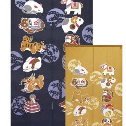 メール便送料無料　暖簾 のれん  85X170cm 十二支 ロングサイズ 10617-106166 日本製  間仕切り カーテン タペストリー 目隠し 玄関 階段 洗面所 キッチン 台所 部屋 仕切り 棚 パントリー