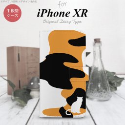 iPhoneXR iPhone XR 手帳型スマホケース カバー 猫 三毛猫 影  nk-004s-ipxr-dr426