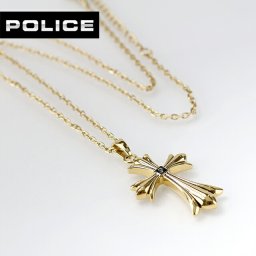ポリス ネックレス ペンダント メンズ POLICE グレース GRACE 4 十字架 クロス GN0009202 ゴールド アクセサリー ジュエリー ブランド 高級 おしゃれ プレゼント 男性 実用的 かっこいい