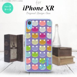 iPhoneXR iPhone XR スマホケース ハードケース カエル かえる B 紫 +アルファベット メンズ レディース nk-ipxr-163i