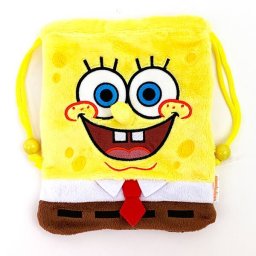 スポンジボブ ぬいぐるみ巾着 くちあき 巾着袋 小物入れ イエロー