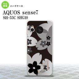 sense7 sense7 スマホケース 背面ケース ハードケース 花柄 サクラ C 黒 +アルファベット 2022年 11月発売 nk-sens7-061i