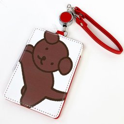 ミッフィー miffy リール付きパスケース スナッフィー ブルーナアニマル  赤 グッズ  (MCOR)