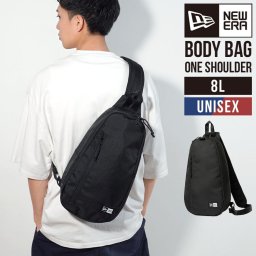 ボディバッグ ニューエラ NEWERA 14108423 メンズ レディース 大容量 ワンショルダーバッグ 大きめ ショルダーバッグ 斜めがけバッグ ボディバック 軽量 8L ペットボトルが入る おしゃれ シンプル かっこいい 黒 ブラック 通勤 通学 高校生 大学生 旅行 普段使い ブランド