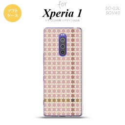SO-03L SOV40 901SO Xperia 1 スマホケース ソフト カバー 花十時 シック 茶 nk-xp1-tp1352