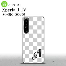 SO-51C SOG06 XPERIA 1 IV Xperia 1 IV スマホケース 背面ケース ハードケース スクエア 白 グレー +アルファベット メンズ レディース nk-xp14-134i