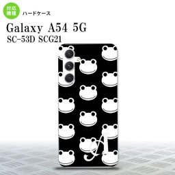 Galaxy A54 5G Galaxy A54 5G スマホケース 背面ケース ハードケース カエル かえる A 黒 白 +アルファベット 2023年 5月発売 nk-a54-168i