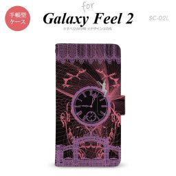 Galaxy Feel 2 手帳型 スマホ ケース カバー ギャラクシー 妖精と時計 ピンク【ギャラクシー フィール 2,Galaxy,Feel,2,docomo,ドコモ,メール便 送料無料】