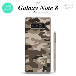 【SC01K】【スマホケース/スマホカバー】【ギャラクシー ノート8】SC01K スマホケース Galaxy Note8 ケース ギャラクシー ノート8 イニシャル 迷彩A 茶B nk-sc01k-1156ini【メール便送料無料】