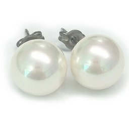 国産貝パールピアス スタッド真珠ピアス アコヤの貝核使用 (9.0mm) 【6月誕生石真珠】【レディース,激安,特価,通販】