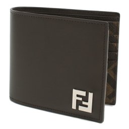 FENDI フェンディ 二つ折り財布 折り畳み 7M0356 二折財布 ブラウン