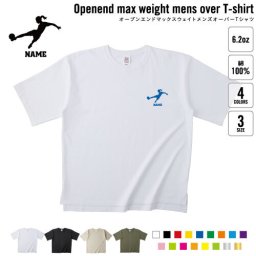 女子サッカー１  名入れオーバーサイズTシャツ ビッグシルエット ゆったり イージーフィット ワイドフィット メンズ サイジング    サッカー なでしこ
