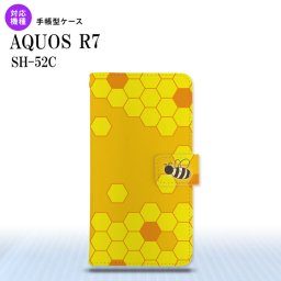 SH-52C AQUOS R7 手帳型スマホケース カバー ハニー 黄  nk-004s-r7-dr1681