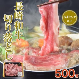 【送料無料】黒毛和牛 A4ランク以上 長崎和牛切落し500g　しゃぶしゃぶ　すき焼き　焼肉　焼きしゃぶ　肉じゃが　長崎和牛 冷凍 牛 長崎県産 黒毛和牛