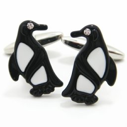 キラリEyes ペンギン カフス カフスボタン カフリンクス cufflinks cuffs メンズ 男性 ユニーク おもしろ 面白 面白い 動物 植物シリーズ スーツアクセサリー専門店 父の日 ギフトにも 誕生日 プレゼント プチギフト おしゃれ カフスマニア
