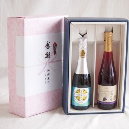 実りの秋の贈り物 感謝の贈り物ボックス瀬戸内産レモン薩摩流の炭酸リキュールと国産ワインセット(信州巨峰スパークリングワイン やや甘口(長野県)500ml信州シャインマスカット＆ナイアガラスパークリング500ml