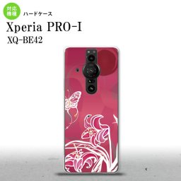 XperiaPRO-I Xperia PRO-I スマホケース 背面ケース ハードケース 蝶と花 ピンク 背面カバー android nk-xproi-1542