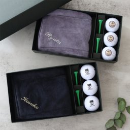 名入れゴルフボール＆クリーナータオルセット　【贈り物】【ホールインワン】【記念品】【ゴルフコンペ】【景品】【バレンタイン】【退職祝い】【ブリヂストン】【タイトリスト】【キャロウェイ】【名入れゴルフボール】【オリジナルゴルフボール】【父の日】【還暦祝い】【誕生日】【敬老の日】