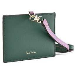 ポールスミス idケース idカードホルダー カードケース ネックストラップ 緑(グリーン) Paul Smith bpw667-50 レディース 婦人 ギフト 定番 彼氏 彼女 プレゼント