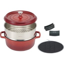 お中元 お返し 内祝い ギフト 調理用品 ジョイア キャセロール24cm＆蒸し器4点セットXC-4RE 新築 お礼 引越し 志 仏事 送料無料