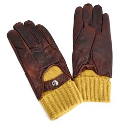 ヴィヴィアンウエストウッド 手袋 茶(ブラウン)/黄色(イエロー) Vivienne Westwood ACCESSORIES 563vw50421093 レディース 婦人 ギフト 定番 彼氏 彼女 プレゼント