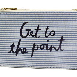【訳あり】 ケイトスペード　ニューヨーク　Kate Spade NEW YORK　ペンシルポーチ　ステーショナリーセット　185246 GET POINT　ホワイト ｘ ブルー ｘ ライトカーキー