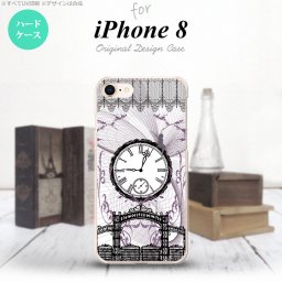 iPhone7 iPhone8 スマホケース ハードケース 時計 妖精 黒 メンズ レディース nk-ip8-1256
