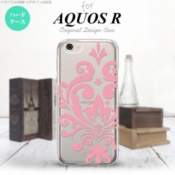 【SH03J】【スマホケース/スマホカバー】【アクオス R】SH03J スマホケース AQUOS R SH-03J カバー アクオス R ダマスク柄大B ピンク nk-sh03j-1033【メール便送料無料】