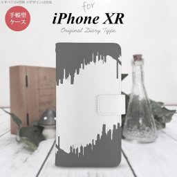 iPhoneXR iPhone XR 手帳型スマホケース カバー ホラー グレー  nk-004s-ipxr-dr195