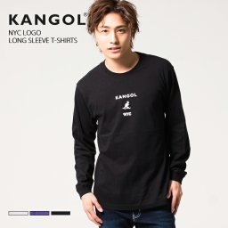 KANGOL カンゴール ロゴ プリント ロングスリーブTシャツ レディース メンズ ホワイト ビッグシルエット かっこいい おしゃれ 人気 ブランド 通学 ストリート ホワイト ブラック パープル 白 黒 紫 M L XL LL outfit  プレゼント ギフト  花以外 敬老の日 プレゼント ギフト
