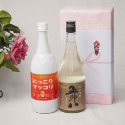 贈り物ギフト五郎八にごり酒720mlセット イードンにっこりマッコリ(韓国)1000ml