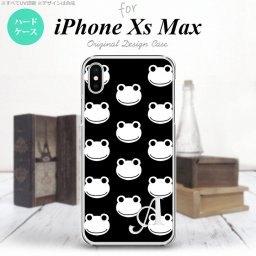 iPhoneXsMax iPhone XS Max スマホケース ハードケース カエル かえる A 黒 白 +アルファベット メンズ レディース nk-ixm-168i