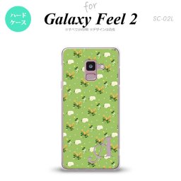 Galaxy Feel 2 ギャラクシー フィール 2 SC-02L スマホケース カバー ハードケース 花柄・バラ（E） 緑 イニシャル 対応 nk-sc02l-248i[スマホ,スマホケース,スマホカバー,ケース,カバー,ジャケット]
