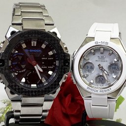 恋人たちのGショックペアウオッチ G-SHOCK BABY-G ペアウォッチ  カシオ 2本セット 電波ソーラー タフソーラー  GST-B400XD-1A2JF MSG-W100-7AJF ラッピング無料　クリスマス プレゼント 誕生日 御祝い還暦 銀婚式 結婚記念日 婚約
