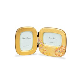 【ギフト対応無料】箔工芸花丸小判ダブルピクチャー (M12849-9) ※送料無料(北海道・沖縄は除く)