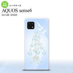 SH-54B SHG05 AQUOS sense6 スマホケース ハードケース ツリーオブジェ 水色 メンズ レディース nk-sens6-304