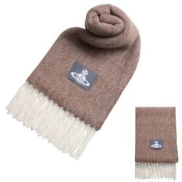 ヴィヴィアンウエストウッド マフラー Vivienne Westwood CHUNKY UNI 8103014F-W01PK-C401 ユニセックス BEIGE ベージュ ブラウン ホワイト メランジ