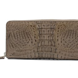 ロダニア　RODANIA　ラウンドファスナー長財布　CJN0512　トープ　カイマンワニ革　テール　高級皮革　クロコ