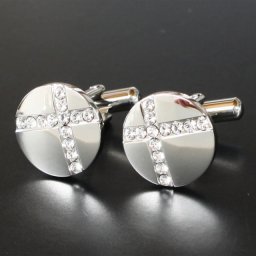鎌倉カフス工房 クリアースワロフスキーラウンド カフスボタン・カフリンクス メンズ  js015 結婚式 旦那 プレゼント ギフト 彼氏 父の日 誕生日プレゼント