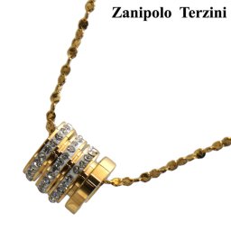 【金属アレルギー対応】ザニポロタルツィーニ Zanipolo Terzini サージカルステンレス製 ネックレス イエローゴールドIP レディース お誕生日 ホワイトデー クリスマス ZTP4203 FM YG CZ WH