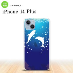 iPhone14 plsu iPhone14 plsu 背面ケース カバー ステンドグラス風 おしゃれ イルカ ステンドグラス風 2022年 10月発売 nk-i14pl-sg55